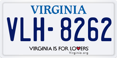 VA license plate VLH8262