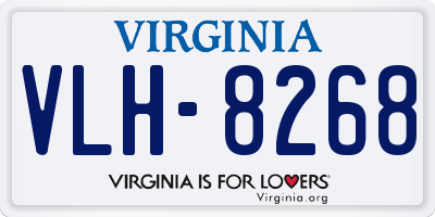 VA license plate VLH8268