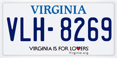 VA license plate VLH8269
