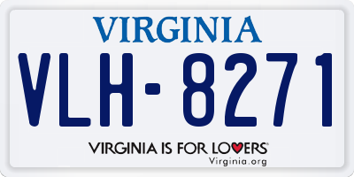 VA license plate VLH8271