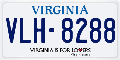 VA license plate VLH8288