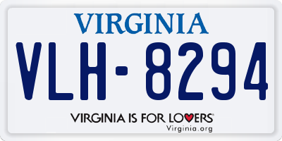VA license plate VLH8294