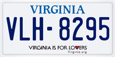 VA license plate VLH8295