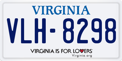 VA license plate VLH8298