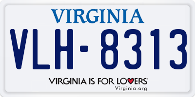 VA license plate VLH8313