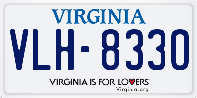 VA license plate VLH8330