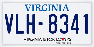 VA license plate VLH8341