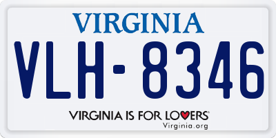 VA license plate VLH8346