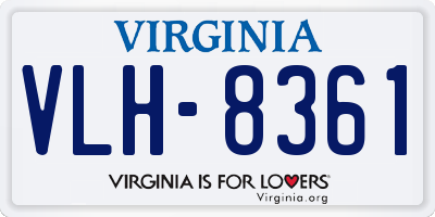 VA license plate VLH8361