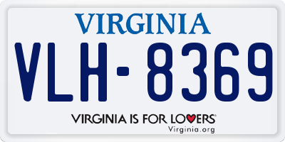 VA license plate VLH8369