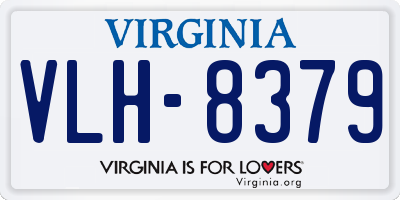 VA license plate VLH8379