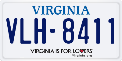 VA license plate VLH8411