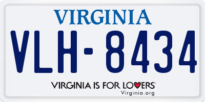 VA license plate VLH8434