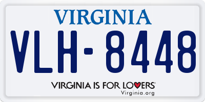 VA license plate VLH8448