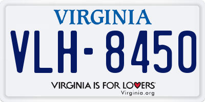 VA license plate VLH8450