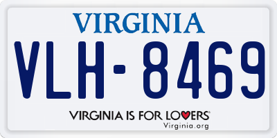 VA license plate VLH8469