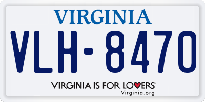VA license plate VLH8470