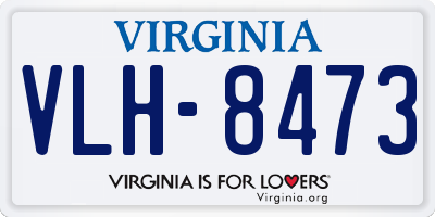 VA license plate VLH8473