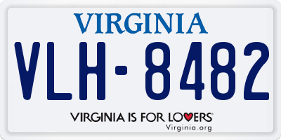 VA license plate VLH8482