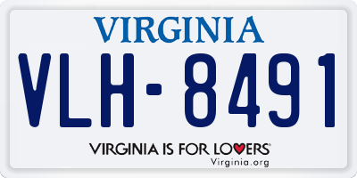 VA license plate VLH8491