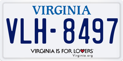 VA license plate VLH8497