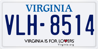 VA license plate VLH8514