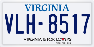 VA license plate VLH8517