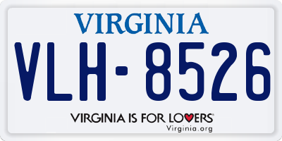 VA license plate VLH8526