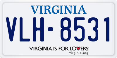 VA license plate VLH8531