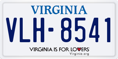 VA license plate VLH8541