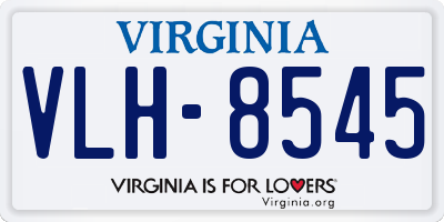 VA license plate VLH8545