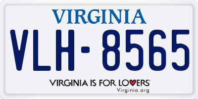 VA license plate VLH8565