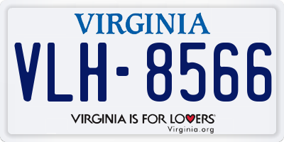 VA license plate VLH8566