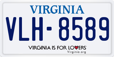 VA license plate VLH8589