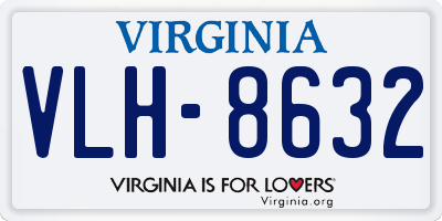 VA license plate VLH8632