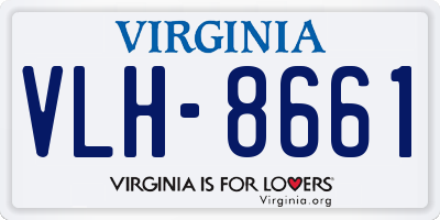 VA license plate VLH8661