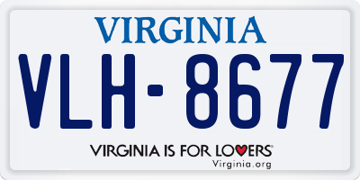 VA license plate VLH8677