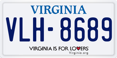 VA license plate VLH8689