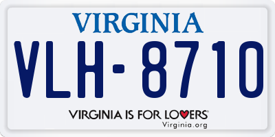 VA license plate VLH8710