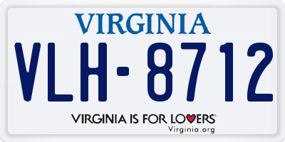 VA license plate VLH8712