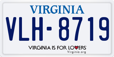 VA license plate VLH8719