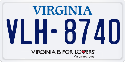 VA license plate VLH8740