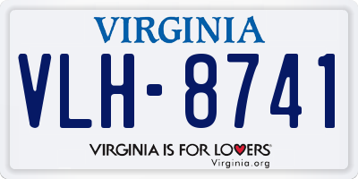 VA license plate VLH8741