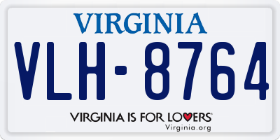 VA license plate VLH8764