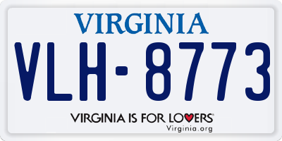 VA license plate VLH8773