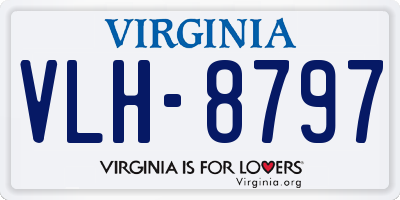 VA license plate VLH8797