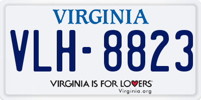 VA license plate VLH8823