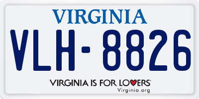 VA license plate VLH8826