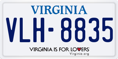 VA license plate VLH8835