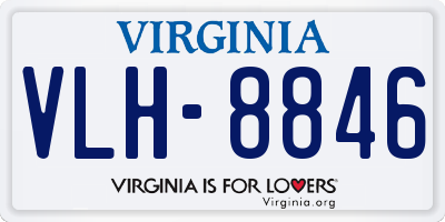 VA license plate VLH8846